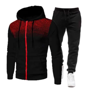 Conjunto Deportivo Hombre Pants Chamarra Capucha Negro