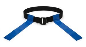 cinturon de flag football ajustable con 2 banderas