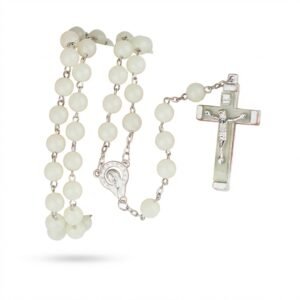 Rosarios Madera 12 pzs Recuerdo Bautizo Ángeles Regalo Cruz