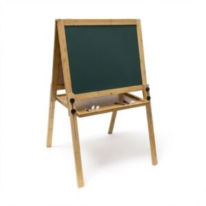 Pizarrón infantil de madera ajustable magnético Verde