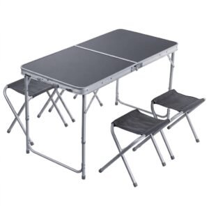 Mesa Plegable De Plástico Resistente Jardin 1.20 Blanco