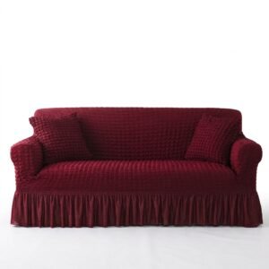 Funda para sofá de 3pz elástica con falda completo