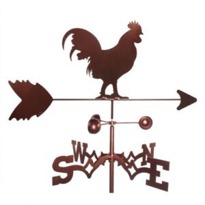 Veleta De Viento Indicador De Dirección Negro Forma Gallo