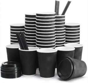 Vasos Reutilizables negros 10 pz reciclables 22 oz