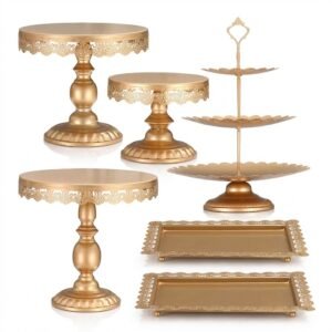 Soportes de Metal 8 pzs Para Cupcakes y Postres