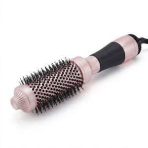 Cepillo Térmico Secador Modelador Redondo De Cerámica Rosa