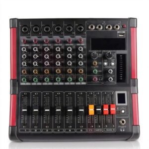 Mezcladora de audio profesional 6 canales con efectos