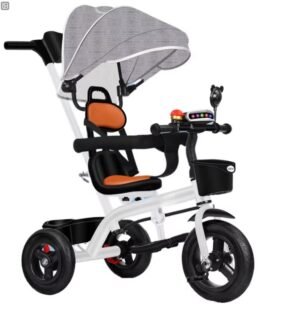 Triciclo infantil con toldo diseño vaca carriola bebé