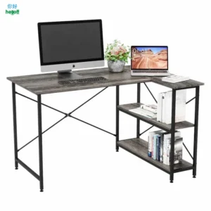 escritorio con estantes y cajones estilo industrial