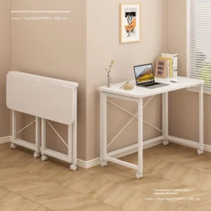 Mesa de escritorio con ruedas y estante