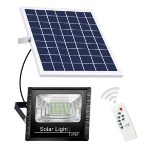 Foco solar led exterior con control remoto IP67
