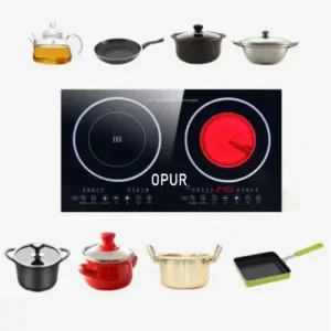 Parrilla de inducción doble 2 estaciones cocina eléctrica