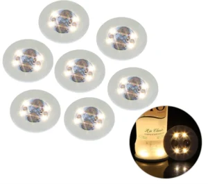 24 Pegatinas Para Botellas Posavasos Luces Taza Tapete Led