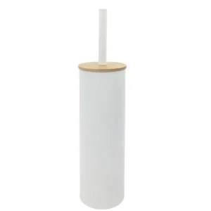CEPILLO DE BAÑO CON TAPA DE BAMBU CORRUGADO VERDE