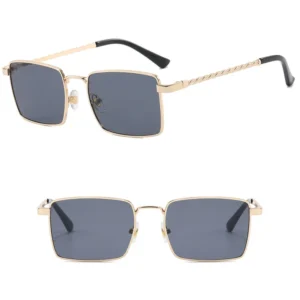 lentes sol cuadrados retro metal clásicos para hombre