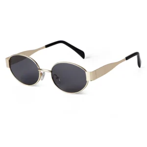 lentes de sol retro vintage ovalados marco metálico