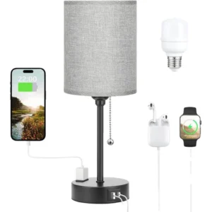 Lampara Escritorio Buró Mesa Luz De Noche Led 2pcs Con Focos