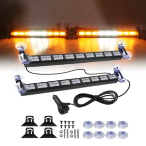 Barra Torreta Estrobo Codigo Par Luces Base Magnética 17puLG