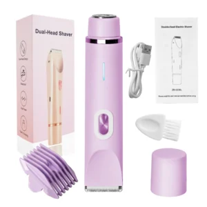 Depiladora eléctrica mujer dual 2 en 1 facial corporal