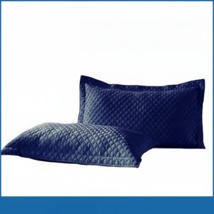 Funda de almohada terciopelo azul 45cm x 45cm