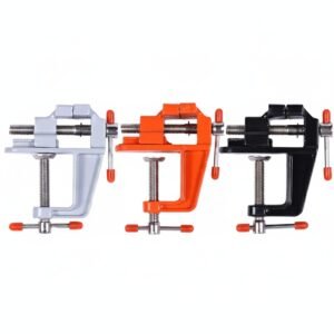 Prensa tornillo de banco mini para mesa taller color plata