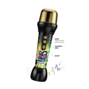 Karaoke Para Niños Con 2 Micrófonos Inalámbricos Con Bocina