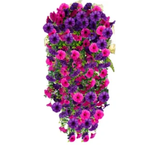 flores artificiales colgantes petunias decoracion muro