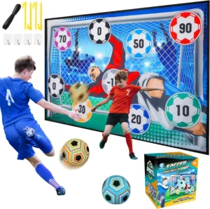Porteria De Fútbol Juego Tiro Al Blanco Divertido Con Velcro