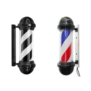 Poste Caramelo Faros De Barbería Con Luz Led Giratorio