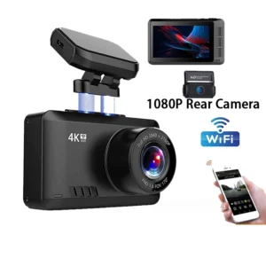Cámara para carro 4K WiFi doble lente con tarjeta 64GB