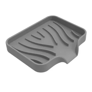 jabonera silicona bandeja drenaje baño cocina gris