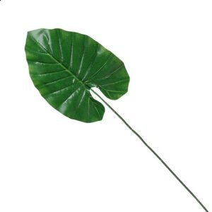 Hoja Planta artificial decorativa tallo Grande largo verde