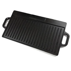 plancha asador hierro fundido reversible parrilla bbq