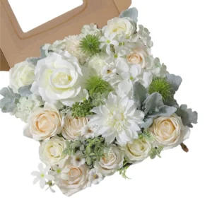 Arreglo floral artificial blanco decoración mesa hogar