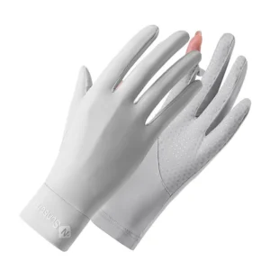 Guantes para sol dama manejar tactil dedos abiertos
