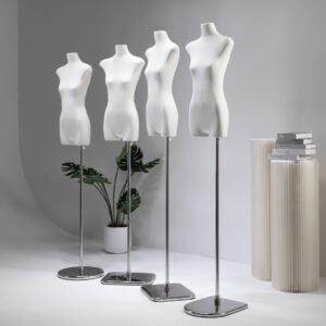 Maniquí femenino torso largo para ropa interior con base